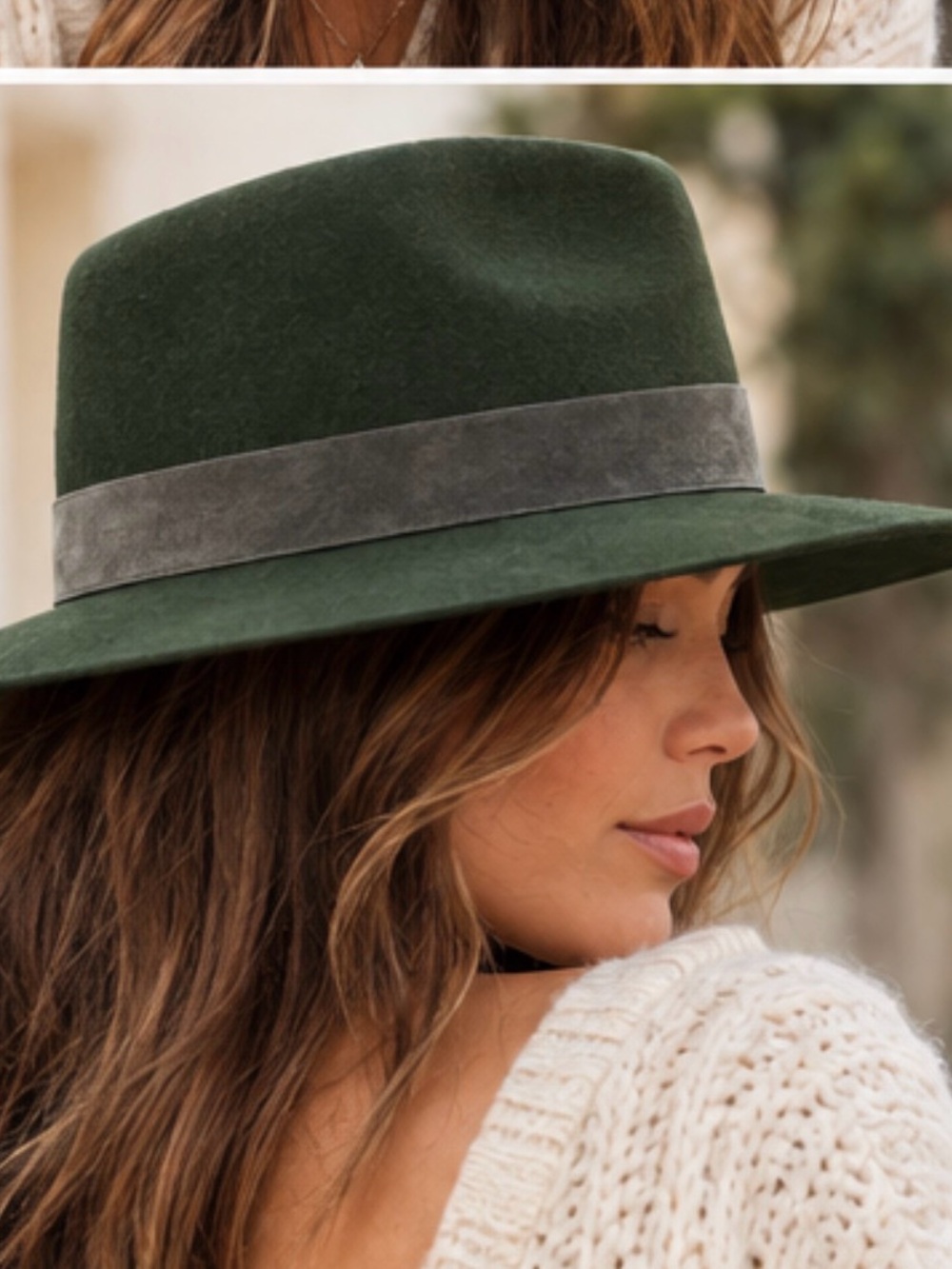 Lack of Color The Mirage Hat Forest Green S 55cm Wool Wide Brim Fedora Old Money